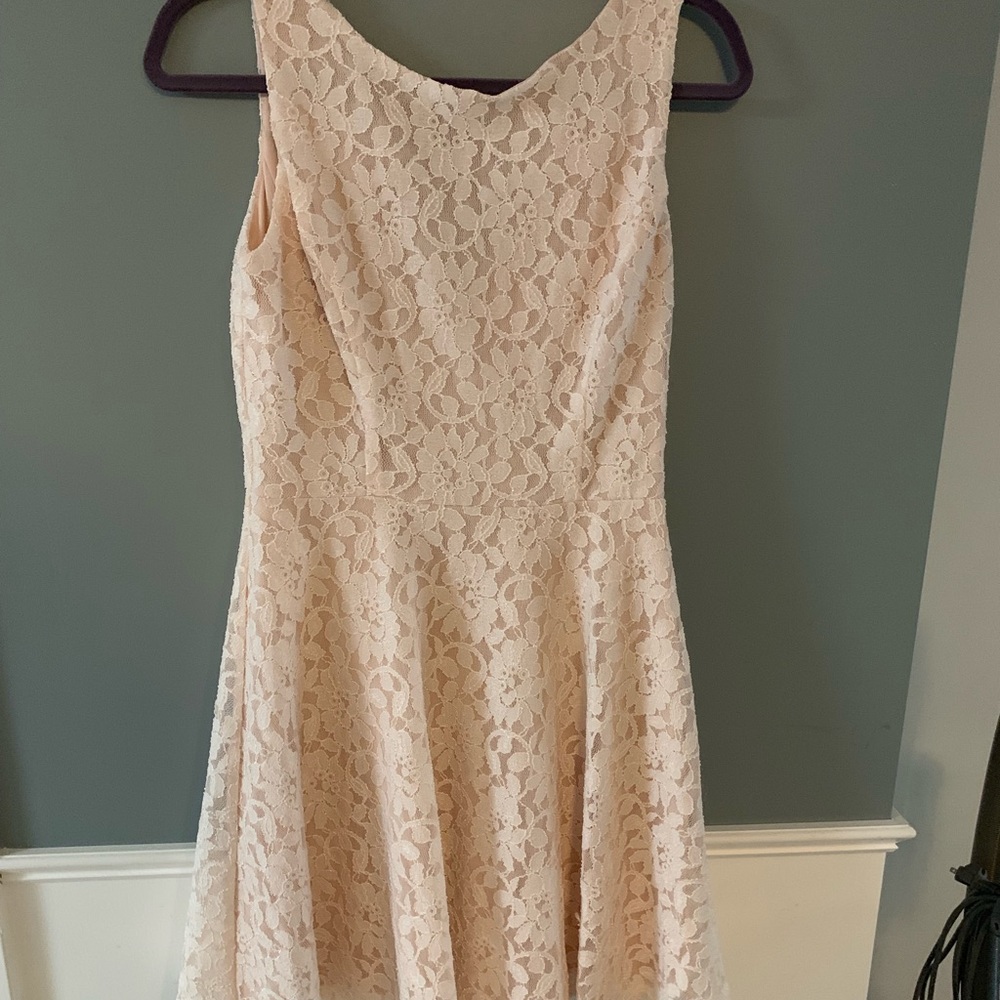 Peach lace dress
